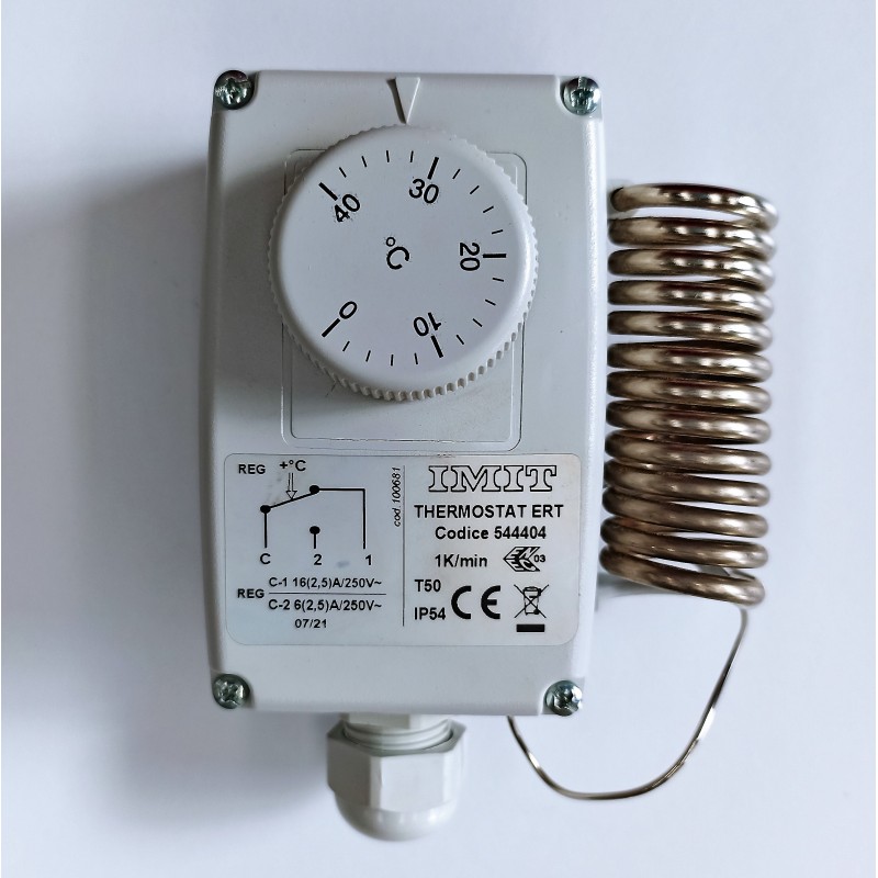 Termostato Mecánico con Sensor Externo ABS IP54 0-40º