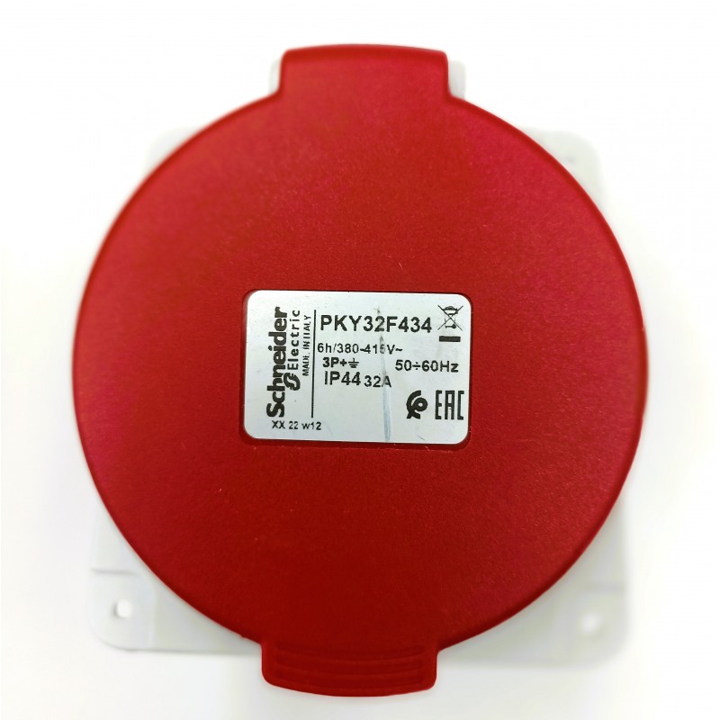 Base de Enchufe Empotrable Rojo  3P 32A SCHENEIDER