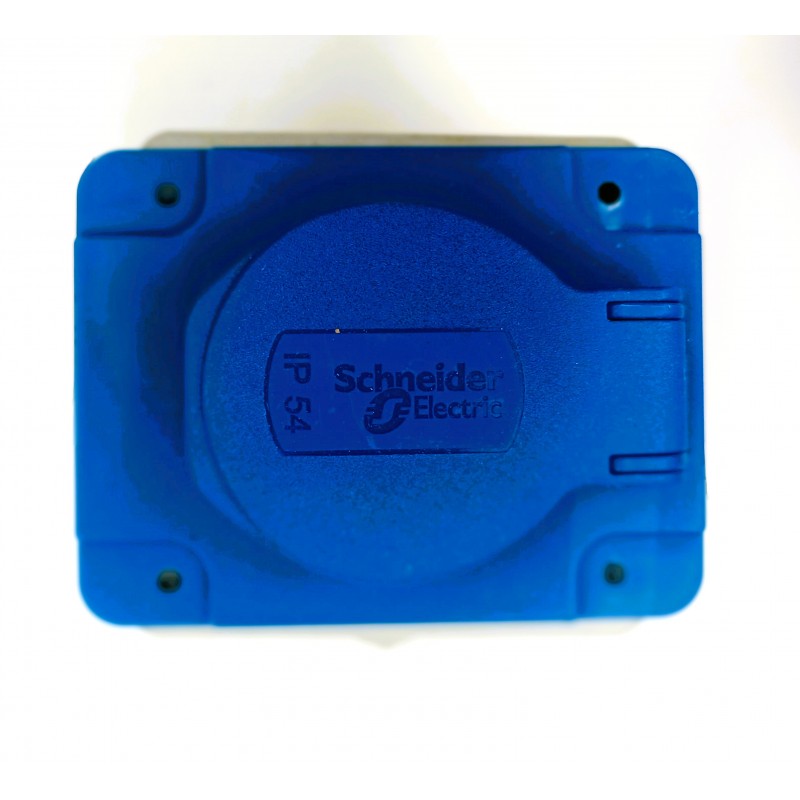 Base de Enchufe Empotrable Schuko Azul IP54 SCHNEIDER PKS61B