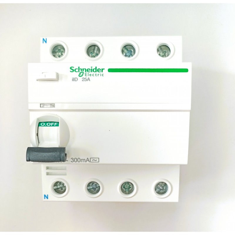 Interruptor Diferencial SCHENEIDER A9R84425 IiD 4P 25A 300mA-AC